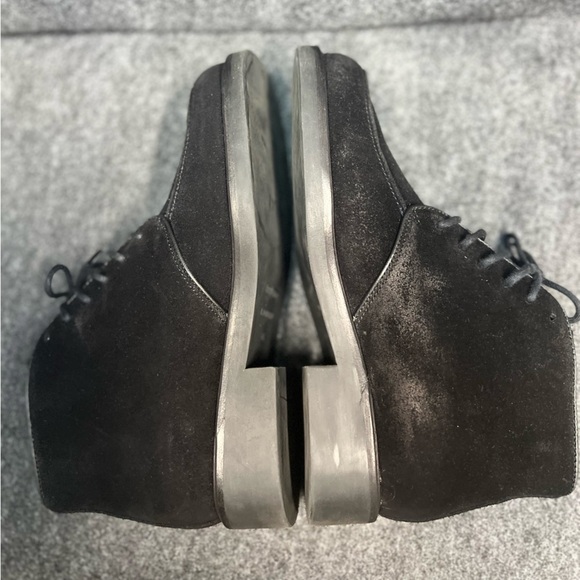 Ann Taylor Black Suede Lace Up Vintage Style Ankle Boot - Picture 5 of 8